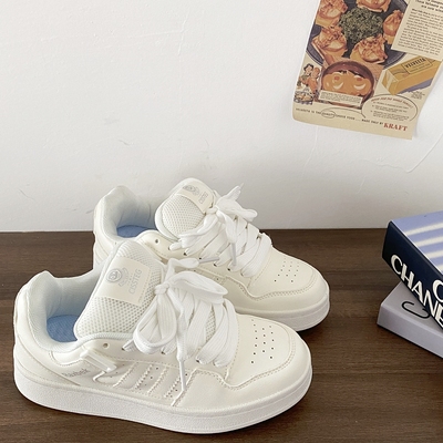 面包鞋男女百搭厚底增高小白鞋子