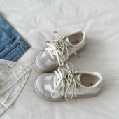 休闲运动板鞋 喜叔韩版 潮 新款 厚底小白鞋 复古小众德训鞋 女2026春季