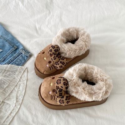 kitty凯蒂猫全包棉拖鞋雪地棉鞋