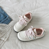 喜叔粉绿拼色KT猫德训鞋 韩系平底运动休闲板鞋 女款 可爱卡通小白鞋