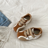 运动休闲小白鞋 喜叔复古拼色魔术贴德训鞋 阿甘板鞋 新款 女2026春季