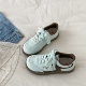 喜叔丑萌小众薄荷绿德训鞋 子 厚底休闲运动鞋 女款 秋冬复古圆头板鞋