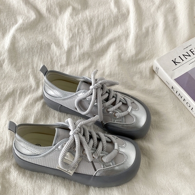 可踩脚两穿德训鞋半拖网面帆布鞋