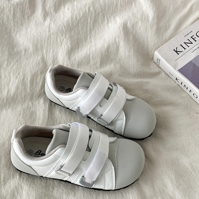 小众设计感魔术贴小白鞋德训板鞋