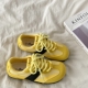 透气平底阿甘鞋 喜叔黄色德训鞋 新款 学生休闲运动鞋 女鞋 子2024秋季