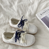 透气网面德训小白鞋 女2025新款 百搭平底阿甘鞋 喜叔夏季 休闲运动鞋