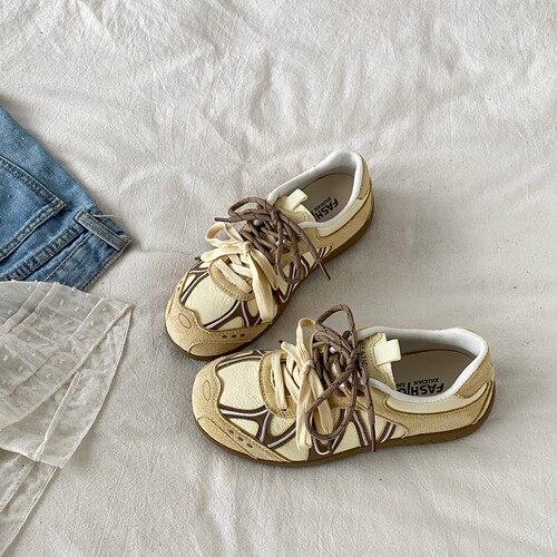 撞色小众德训鞋美式复古运动板鞋