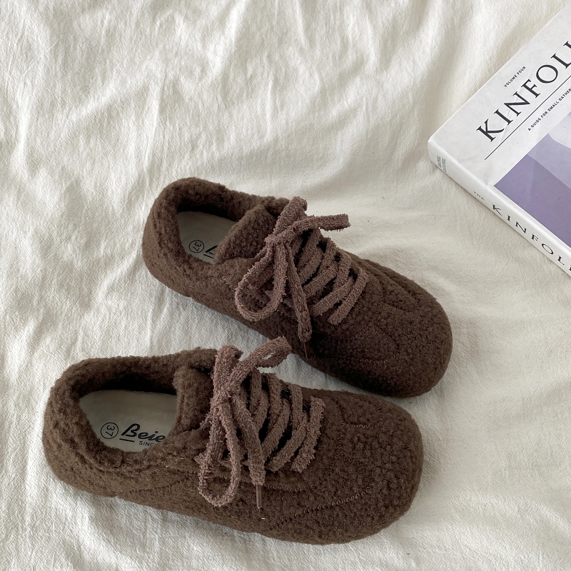 泰迪毛毛鞋冬季保暖加绒二棉鞋子