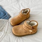 棉鞋 喜叔复古小众印花雪地靴女2025秋冬新款 厚底加绒保暖毛毛鞋 子