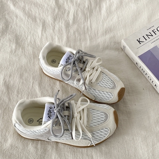 喜叔 渔网鞋女ins超火粗网透气休闲运动鞋夏季爆款户外轻便跑步鞋