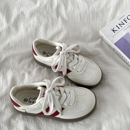 喜叔HelloKitty德训鞋女2025春秋爆款小白鞋休闲运动阿甘鞋板鞋子