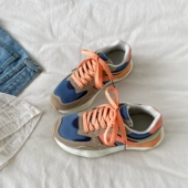 小众撞色厚底阿甘鞋 女款 ins潮复古增高休闲运动鞋 喜叔 轻便跑步鞋