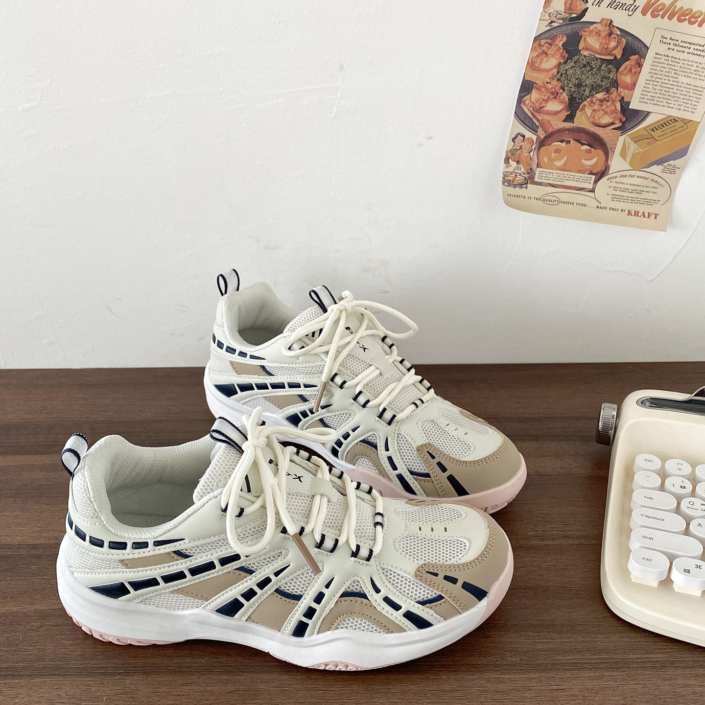 超火脊骨运动鞋复古拼色登山鞋子