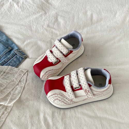 丑萌大头魔术贴板鞋复古面包鞋潮