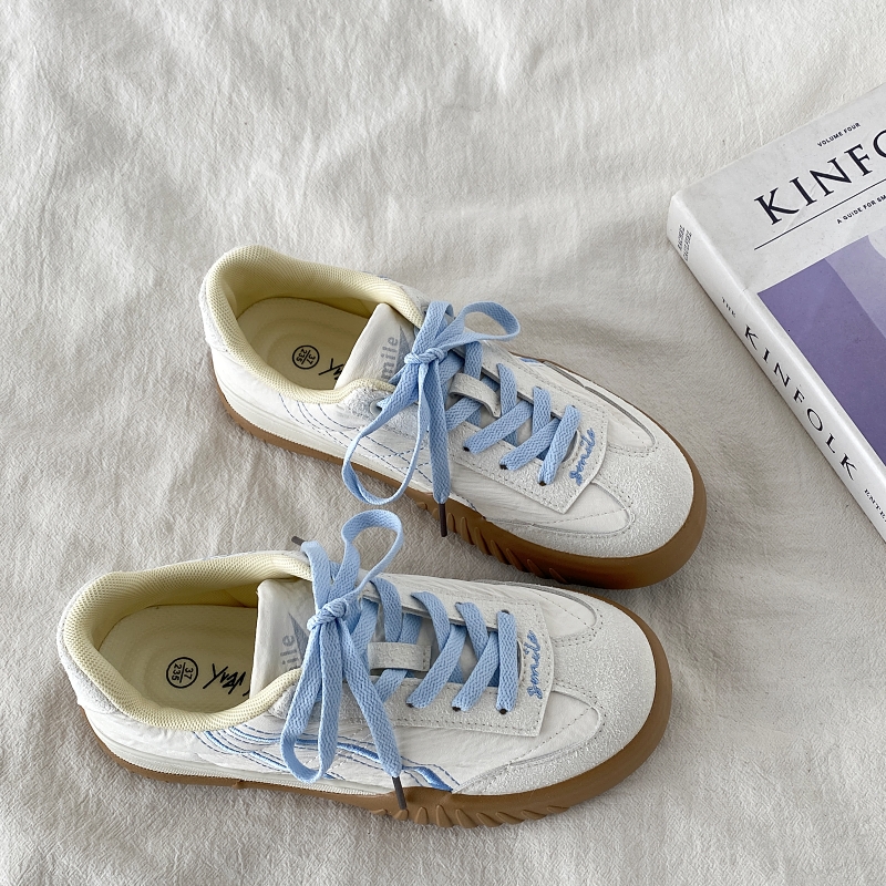 夏季薄款透气德训鞋小众拼色板鞋