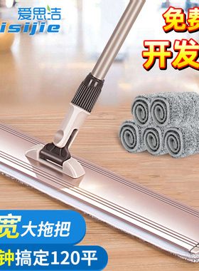 2026新款60大号70家用80平板90拖把懒人拖地布神器一拖干湿两用净