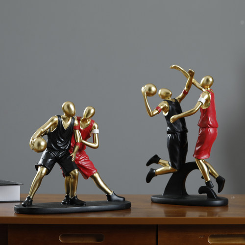 简约篮球书房轻奢高档摆件