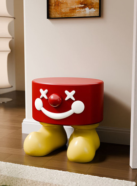 SHPIN BHM创意卡通小丑凳客厅摆件小茶几沙发边几家居装饰品搬家