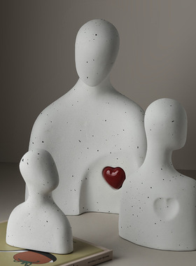 SHPIN BHM艺术人像摆件陶瓷高级感玄关装饰客厅家居样板房工艺品