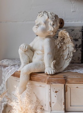 欧式复古做旧天使摆件