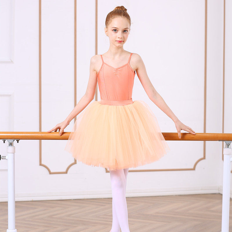 儿童舞蹈服装芭蕾舞长裙演出服蓬蓬纱裙练功tutu裙女童吊带连体服