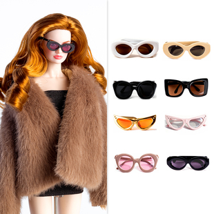 第二件5折/仙仙仿真眼镜金属适用爸比类似玩具娃娃时尚单品配饰