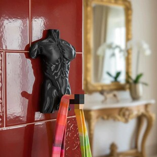 Fun Muscular Man Wall Hook跨境新品浴室装饰品3D打印肌肉男墙钩