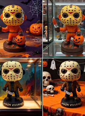 万圣节树脂摆件面具人可