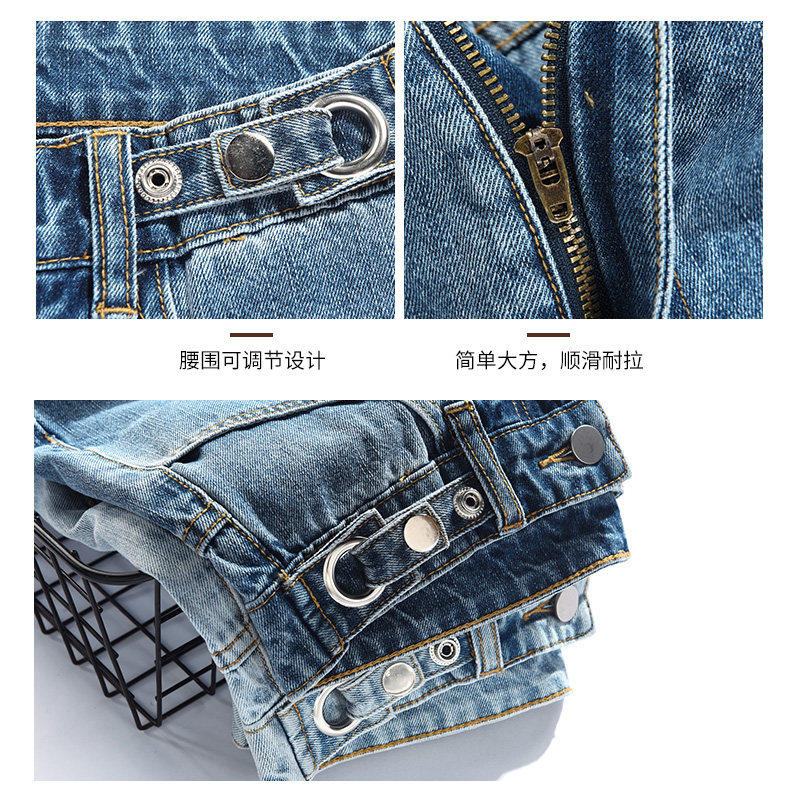 阔腿牛仔裤女2025夏季薄款直筒宽松高腰显瘦大尺码胖mm窄版拖地裤