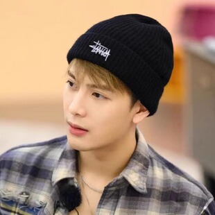 大头围针织帽男冬韩版潮牌保暖加厚毛线帽子女秋冬防风渔夫帽