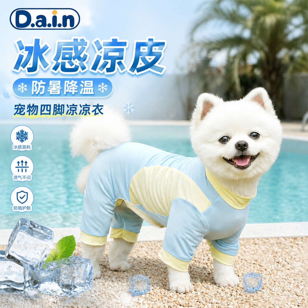 狗狗凉凉衣夏季薄款柯基比熊柴犬防晒防掉毛防脏居家宠物四脚衣服