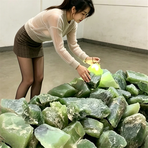 纯天然玉石毛料原石大块岫岩玉原石练手雕刻摆件原料鱼缸造景小块