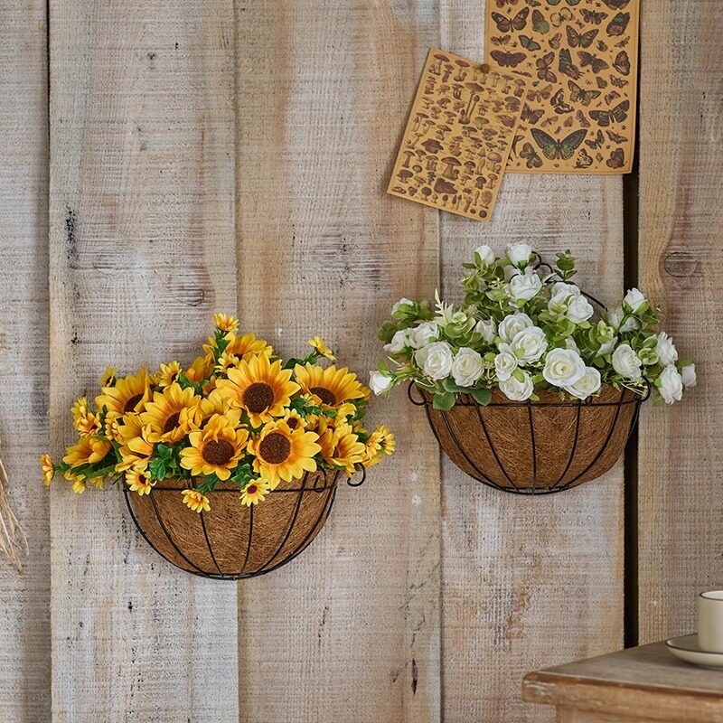 挂篮花仿真花假花摆设客厅餐桌装饰品摆件花篮摆件花艺搭配高级感