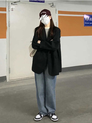 大码女装西装胖mm西服休闲外套