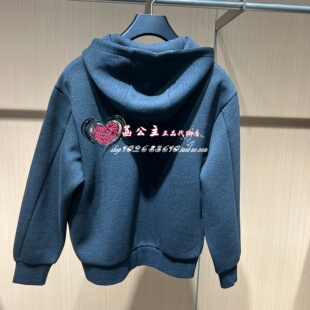 GXG男装 专柜2026秋款新款连帽开襟卫衣 G26X213051635-799