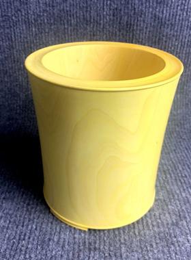 文房用品整木摆件原色无漆小叶黄杨木笔筒茶叶罐首饰收纳盒底座