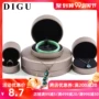 Digu tròn PU da trang sức hộp nhẫn cưới nhẫn quà tặng hộp trang sức hộp mặt dây chuyền vòng đeo tay logo tùy chỉnh - Vòng đeo tay Cuff tỳ hưu vàng