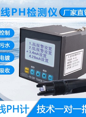 pH计工业在线酸度计实验室电极PH变送控制器PH值检测仪ORP计自动