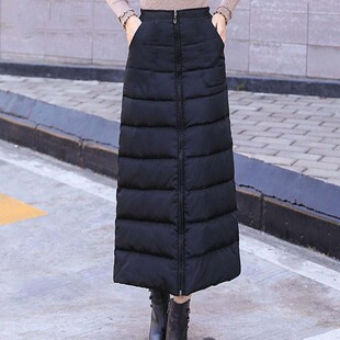 半身裙棉裙女中长款高腰2026冬季骑车保暖长裙电动车挡风裙子