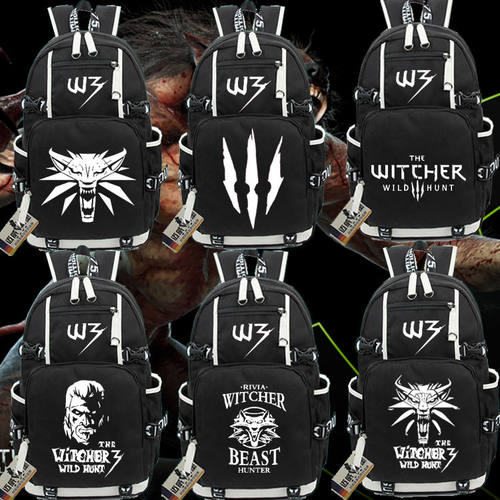 2024巫师3狂猎 The Witcher 3 游戏周边蛮荒猎人男女学生双肩背包