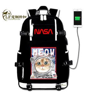 2024NASA美国航空航天局周边宇航员男女小学生初高中书包双肩包定