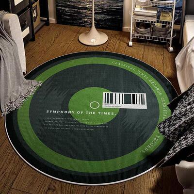2024黑胶复古唱片圆形地