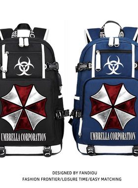 2025生化危机Biohazard浣熊保护伞双肩背包男士出行旅游包女士书