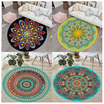 2024曼陀罗北欧圆形地毯