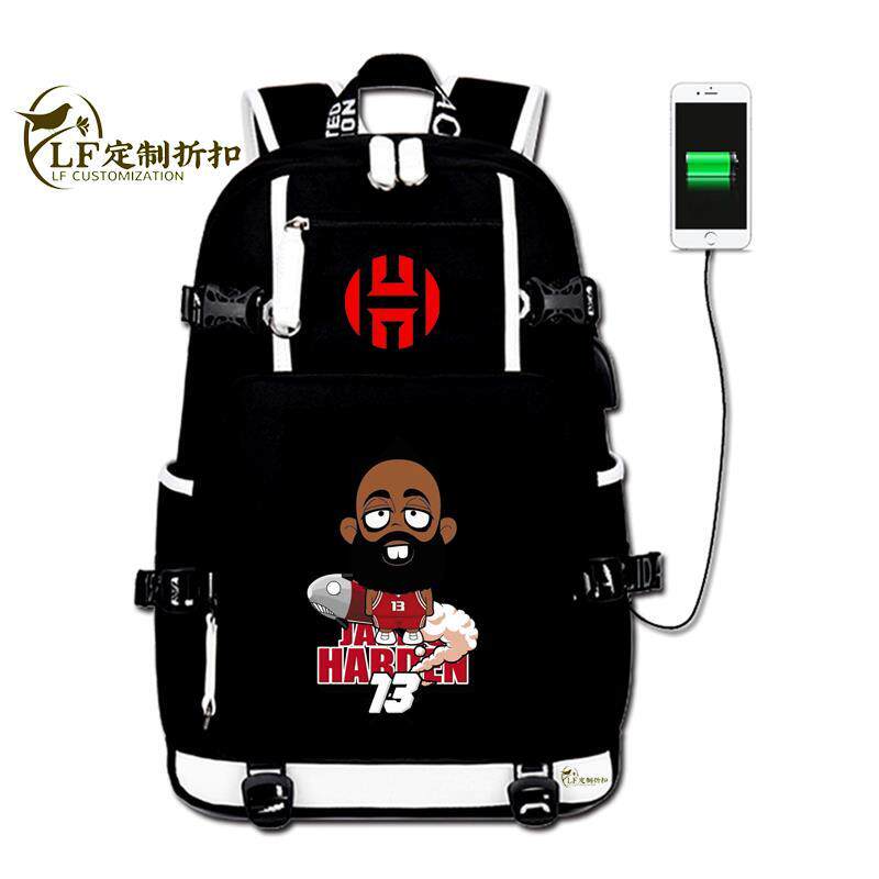 2024大胡子哈登书宝球星号码harden13号双肩包背篮球周边男学生新