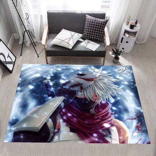 2024动漫火影忍者创意地毯客厅卧室儿童房阳台卧室床边地毯可定做
