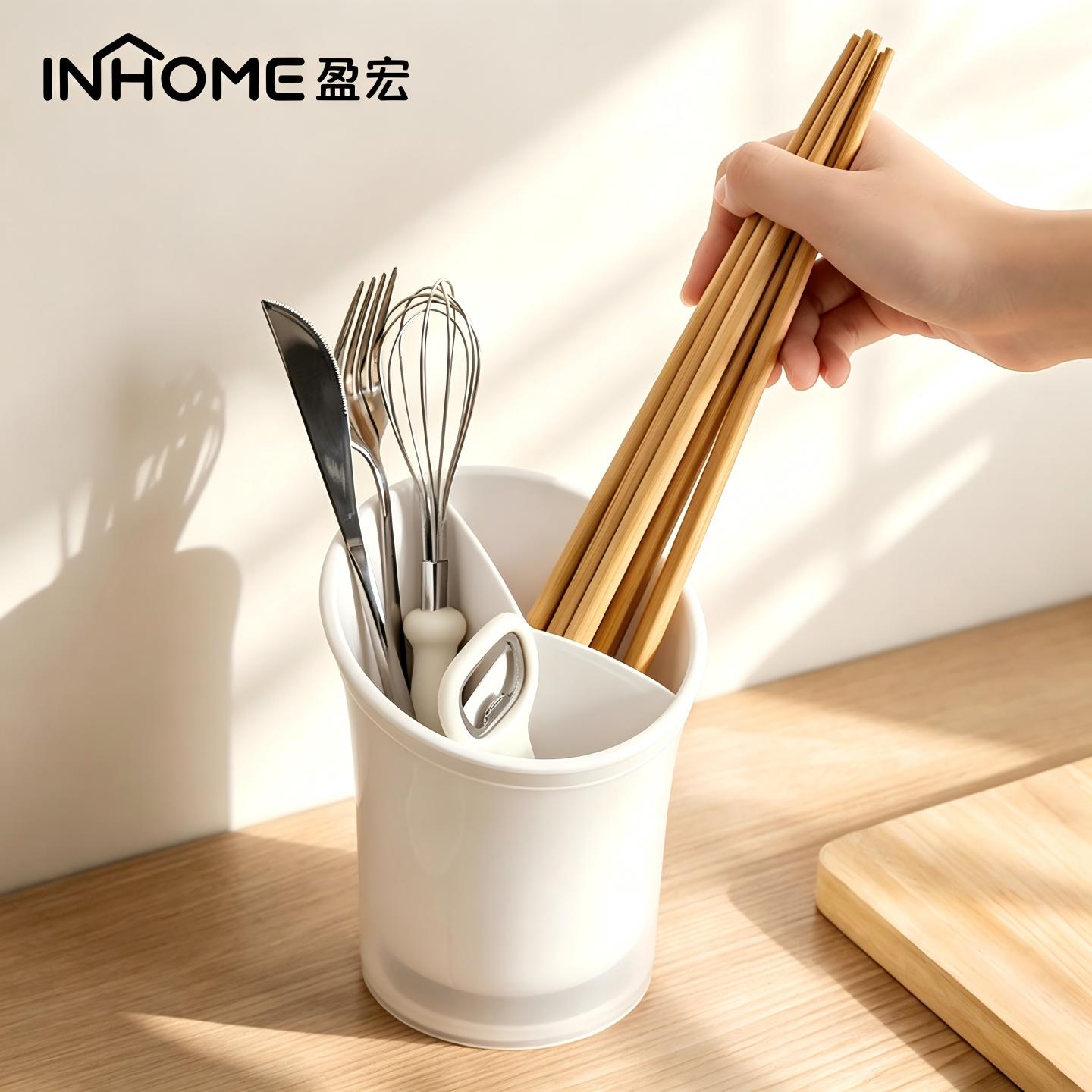 日式筷子筒沥水收纳盒图片