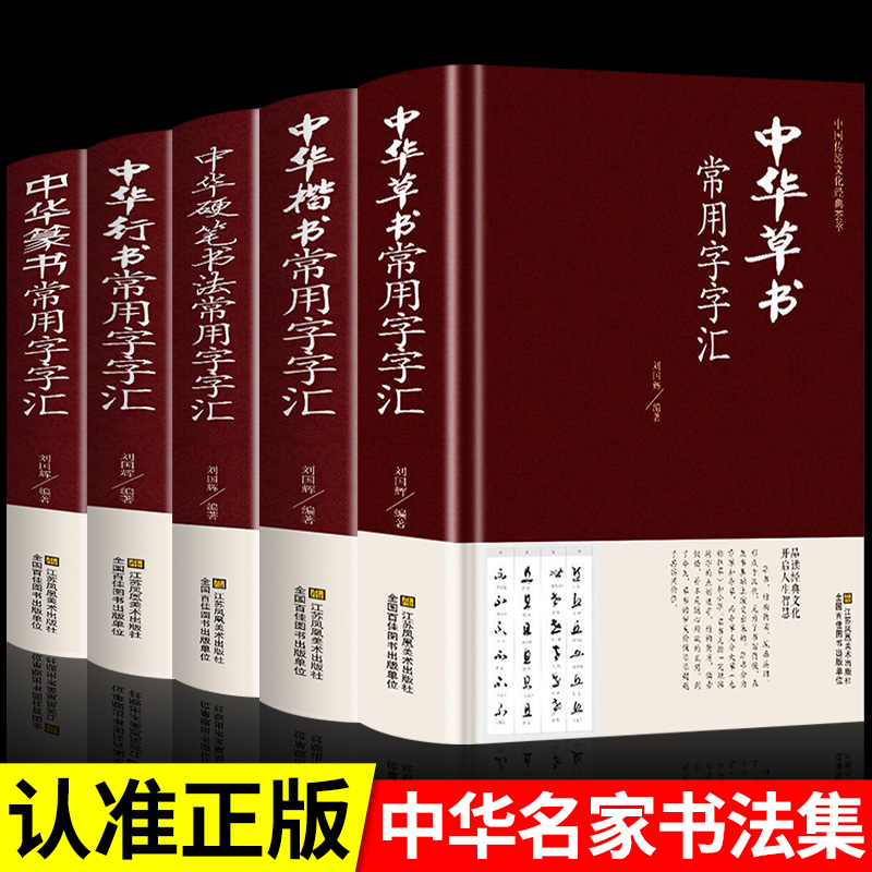 全5册 中华草书大字典常用字 含 孙过庭 智永 怀素 王羲之 黄