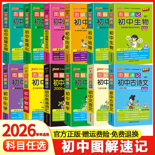 初中图解速记系列【科目任选】