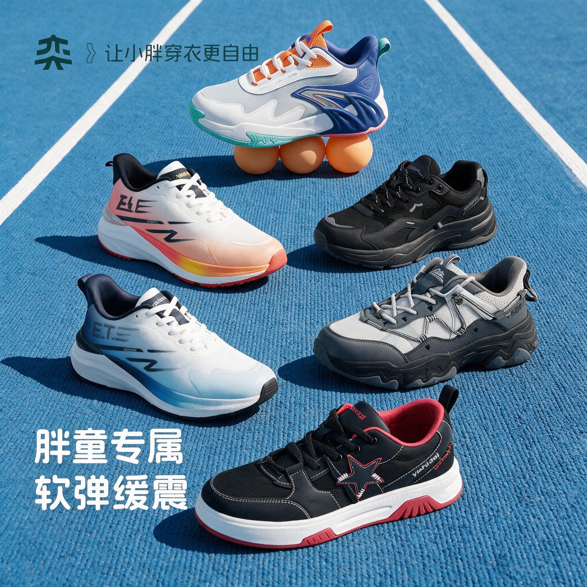 奕时代胖男童秋冬运动鞋大童加肥加宽防滑耐磨胖脚跑步鞋透气大码